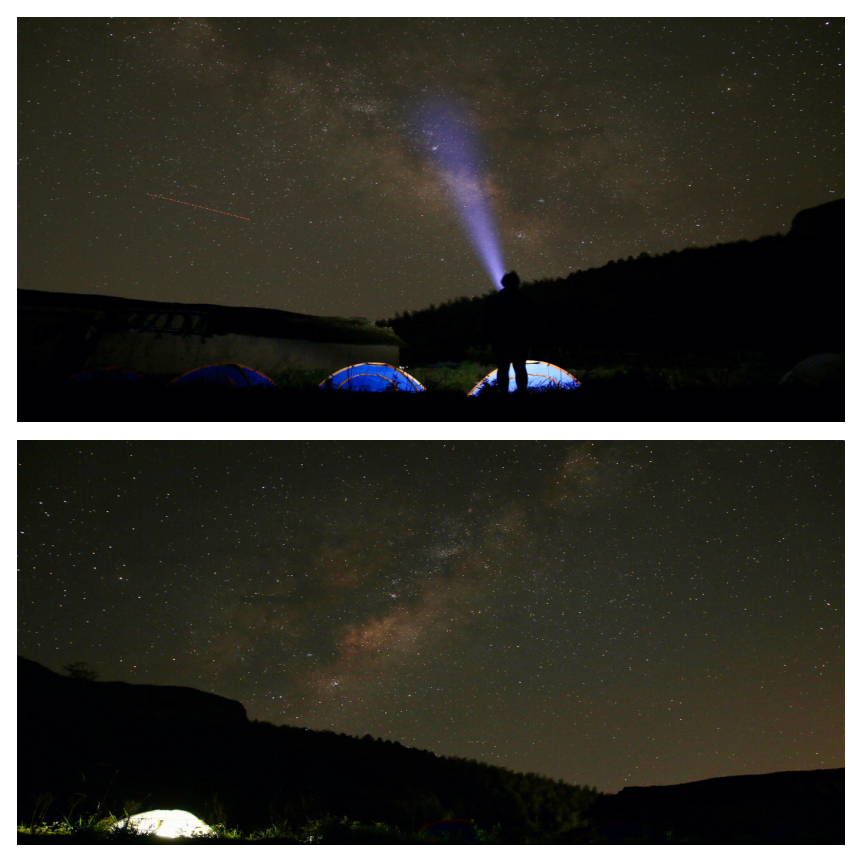 包含星空下的夜间徒步，感受黑暗中的运动魅力的词条